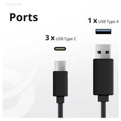 Conceptronic ALTHEA18B 100W 4-Port GaN USB PD Charger USB nabíječka, USB A, 3x USB-C®, černá
