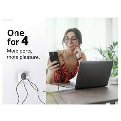 Conceptronic ALTHEA18B 100W 4-Port GaN USB PD Charger USB nabíječka, USB A, 3x USB-C®, černá
