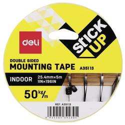 DELI D261502 montážní páska (d x š) 5 m x 2.54 cm 1 ks bílá