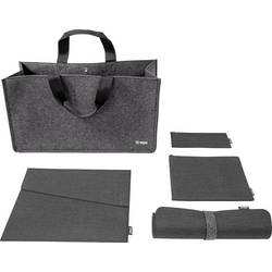 Sigel Brašna na příslušenství Bundle | Desk Sharing Bag L | Notebook Case | Organizer Set | Desk Mat Max. velikost: 39,6 cm (15,6) tmavě šedá