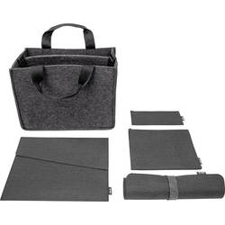 Sigel Brašna na příslušenství Bundle | Desk Sharing Bag M | Notebook Case S | Organizer Set | Desk Mat Max. velikost: 35,6 cm (14) tmavě šedá