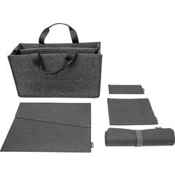 Sigel Brašna na příslušenství Bundle | Desk Sharing Bag L | Notebook Case M | Organizer Set | Desk Mat Max. velikost: 39,6 cm (15,6) tmavě šedá