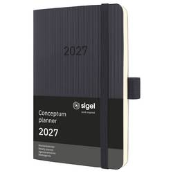 Sigel C2723 týdenní kalendář Conceptum 2027 Softcover DIN A6 černá 176 Seiten 1 ks