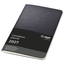 Sigel C2785 kapesní kalendář Conceptum 2027 Softcover DIN A6 černá 64 Seiten 1 ks