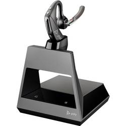 HP Poly Voyager5200 Office Headset do uší (In Ear) Bluetooth®, Bez kabelu černá se základní stanicí Bluetooth®
