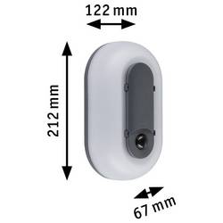 Paulmann 94958 venkovní nástěnné LED osvětlení s PIR detektorem LED 18.5 W antracitová, bílá