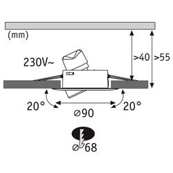 Paulmann 94950 LED vestavné svítidlo, LED, GU10, 4 W, železo (kartáčované)