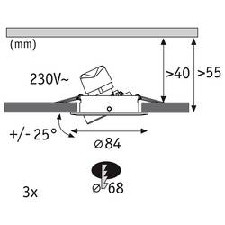 Paulmann 92329 LED vestavné svítidlo, LED, GU10, 4.9 W, černá (matná)