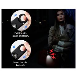 Sygonix kapesní alarm černá s LED 130 dB SY-7187514