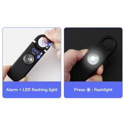 Sygonix kapesní alarm černá s LED 130 dB SY-7187514