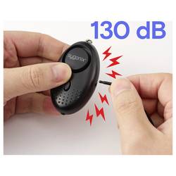 Sygonix kapesní alarm černá s LED 130 dB SY-7187886