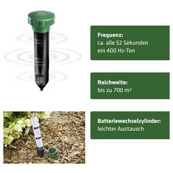 Gardigo 70021INT, odpuzovač 1 ks, funkce: vibrace, solární, odstrašení