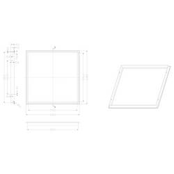 Deko Light Einbaurahmen 600x600 für Standard Panels 930907 vestavný rám bílá