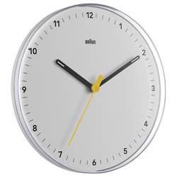 Braun 67683 Quartz nástěnné hodiny 230 mm , Aktivní bílá (matná), tiché hodiny (bez tikání)
