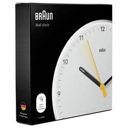 Braun 67683 Quartz nástěnné hodiny 230 mm , Aktivní bílá (matná), tiché hodiny (bez tikání)