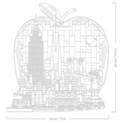 6588557 LEGO® ARCHITECTURE New York City - The Big Apple; Apple Bauset, pokojová dekorace pro dospělé