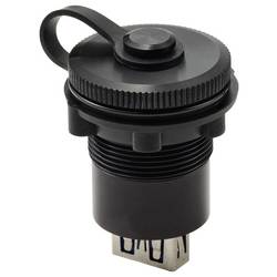 TRU COMPONENTS TC-14378440, vestavěná zásuvka, zásuvka, černá, 1 ks