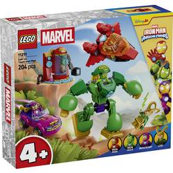 11211 LEGO® DISNEY Marvel Iron Man a jeho fantastičtí kamarádi Köni vs. Team Iron Man; Superhelden akční sada s Mech, Jet, Auto a 4 minifigurami