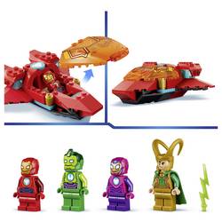 11211 LEGO® DISNEY Marvel Iron Man a jeho fantastičtí kamarádi Köni vs. Team Iron Man; Superhelden akční sada s Mech, Jet, Auto a 4 minifigurami