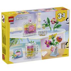31383 LEGO® CREATOR Sada 3 v 1 s květinovým enkem; 3 možností použití: Parféma, váza květin nebo smoothie