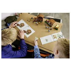 21596 LEGO® MINECRAFT Útok Magiers na vesnici; stavebnice pro hru s 11 hráči z videoher (obyvatelé vesnice, ledové gény atd.)