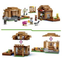 21596 LEGO® MINECRAFT Útok Magiers na vesnici; stavebnice pro hru s 11 hráči z videoher (obyvatelé vesnice, ledové gény atd.)