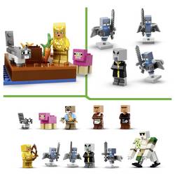 21596 LEGO® MINECRAFT Útok Magiers na vesnici; stavebnice pro hru s 11 hráči z videoher (obyvatelé vesnice, ledové gény atd.)
