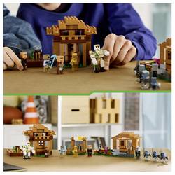 21596 LEGO® MINECRAFT Útok Magiers na vesnici; stavebnice pro hru s 11 hráči z videoher (obyvatelé vesnice, ledové gény atd.)