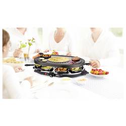 Princess 01.162700.01.001 raclette gril 8 pánví, nepřilnavý povlak černá, nerezová ocel
