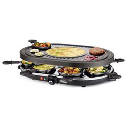 Princess 01.162700.01.001 raclette gril 8 pánví, nepřilnavý povlak černá, nerezová ocel