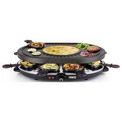 Princess 01.162700.01.001 raclette gril 8 pánví, nepřilnavý povlak černá, nerezová ocel