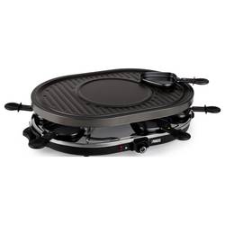 Princess 01.162700.01.001 raclette gril 8 pánví, nepřilnavý povlak černá, nerezová ocel