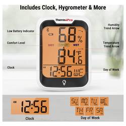 ThermoPro TP358 bezdrátový teploměr a vlhkoměr bílá TP358