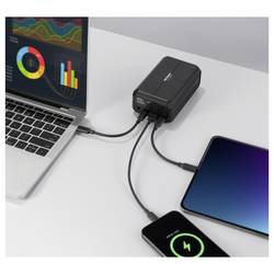 VOLTCRAFT VC-2700 powerbanka Li-Ion, 27000 mAh, Power Delivery 3.0, Power Delivery 2.0, PPS, Rychlé nabíjení, černá, Možnost současného nabíjení a vybíjení,