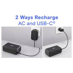 VOLTCRAFT VC-2700 powerbanka Li-Ion, 27000 mAh, Power Delivery 3.0, Power Delivery 2.0, PPS, Rychlé nabíjení, černá, Možnost současného nabíjení a vybíjení,