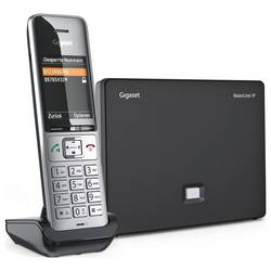 Gigaset BasicLine IP+COMFORT 500HX DECT, GAP, IP-DECT/GAP, VoIP bezdrátový VoIP telefon černá/stříbrná