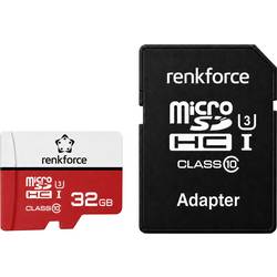 Renkforce RFmSD32 paměťová karta microSDHC 32 GB A1 Application Performance Class, v30 Video Speed Class výkonnostní standard A1, vč. SD adaptéru