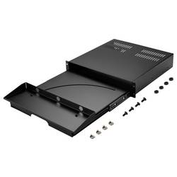 Renkforce RF-7112620 19 palec šuplík pro datové skříně 2 U vysouvací Vhodné pro hloubku skříně: od 500 mm černá