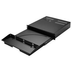 Renkforce RF-7112620 19 palec šuplík pro datové skříně 2 U vysouvací Vhodné pro hloubku skříně: od 500 mm černá