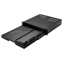 Renkforce RF-7112620 19 palec šuplík pro datové skříně 2 U vysouvací Vhodné pro hloubku skříně: od 500 mm černá