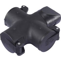 Sygonix SY-7110400 3násobná zásuvka TPE 230 V/AC černá IP44
