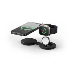 Satechi bezdrátová indukční nabíječka OntheGo 2-in-1 USB Kabelloses Aufladen ST-QTG21K černá