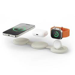 Satechi bezdrátová indukční nabíječka Satechi OntheGo 3-in-1 Wireless Charger ST-QTG31W bílá