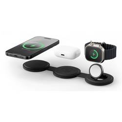 Satechi bezdrátová indukční nabíječka Satechi OntheGo 3-in-1 Wireless Charger ST-QTG31K černá