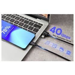 Renkforce USB kabel USB 2.0 USB-C ® zástrčka, USB-A zástrčka 2.00 m černá RF-7116122