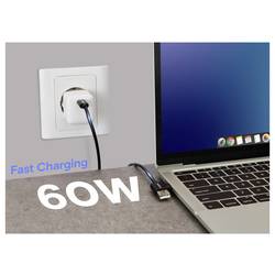 Renkforce USB kabel USB 2.0 USB-C ® zástrčka, USB-A zástrčka 2.00 m černá RF-7116122