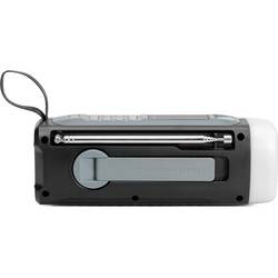 TechniSat 0000/2933 Akumulátorové rádio, FM, AUX, Bluetooth, nouzové rádio, FM, USB, Ruční klika, Funkce powerbanky, Solární panel, stolní lampa, s