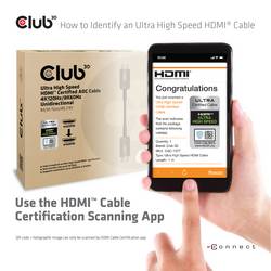 club3D HDMI kabel USB-C ® zástrčka 15 m černá CAC-1377 AOC (aktivní optický kabel) HDMI kabel