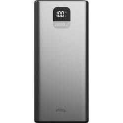 Allity APB-100 powerbanka Li-Pol, 20000 mAh, Quick Charge, Dodávka energie, USB-C®, USB-A, šedá, Indikátor stavu