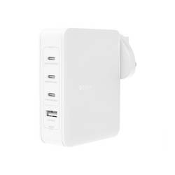 Belkin USB nabíječka, GaN, USB Power Delivery (USB-PD) , 3x USB-C®, USB A, 140 W, Dodávka energie, bílá